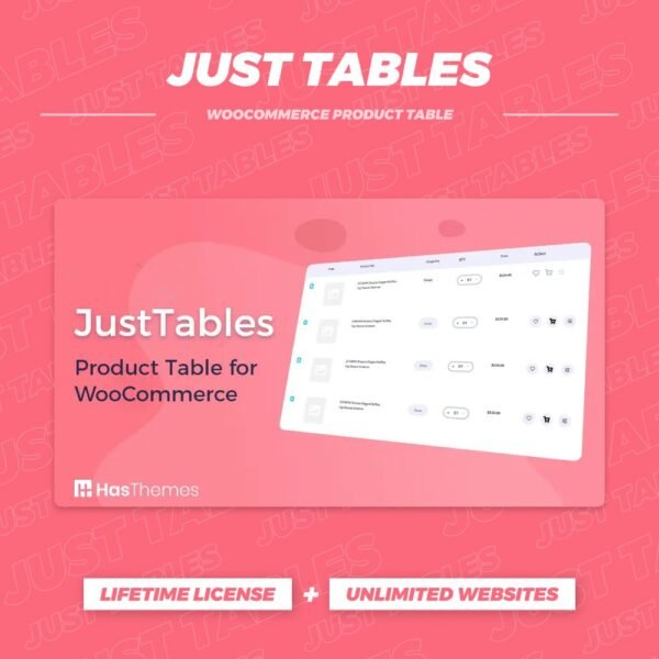 Just Tables – Original License Key