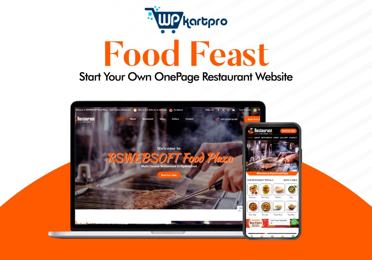 FoodFeast - OnePage Restaurant Website