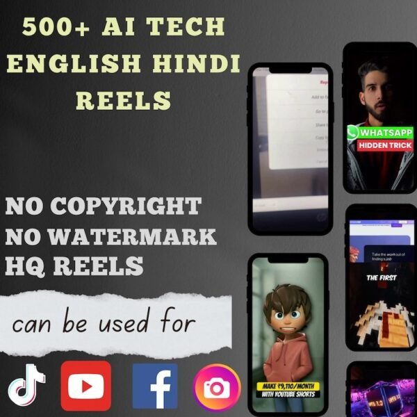 500+ AI Tech Motivational Reels Bundle - Inspire with Innovation