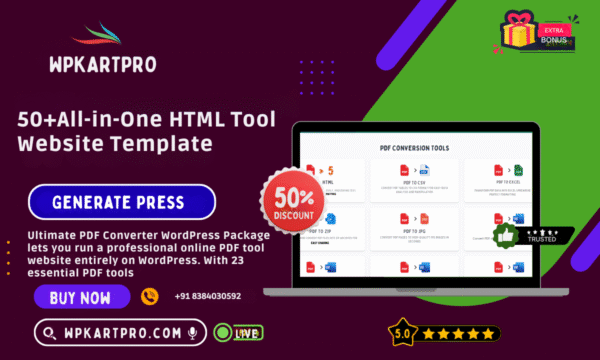 50+All-in-One HTML Tool Website Template – Build & Launch Your Tools Website!