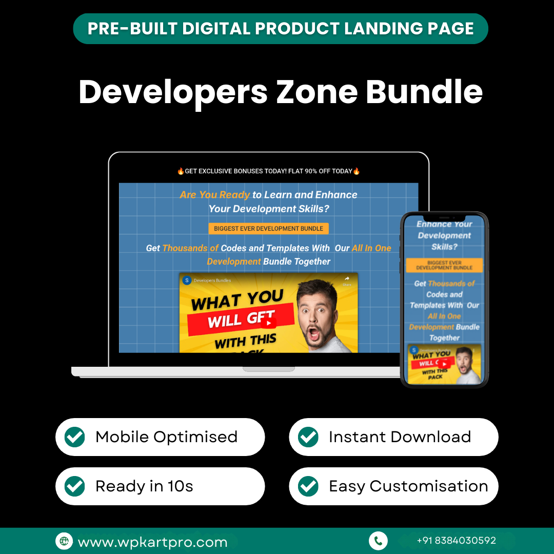 →-www.wpkartpro.com-10.png Landing Page – Developers Zone Bundle - Image 1